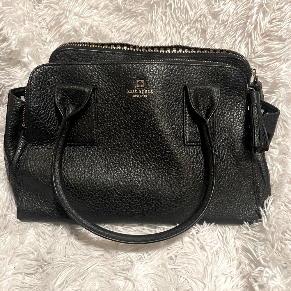 Kate Spade Southport Lydia Pebbled Large Satchel - black